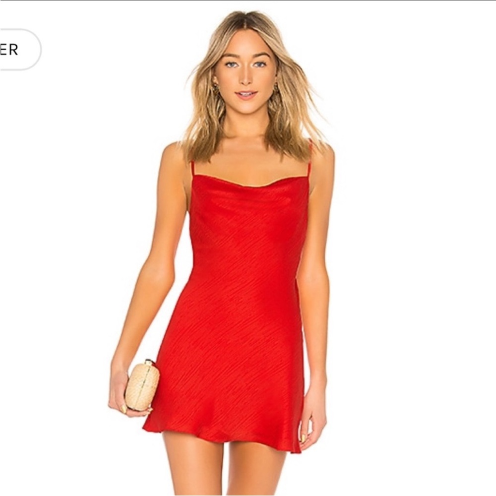 HEMLINE Red Slip Dress